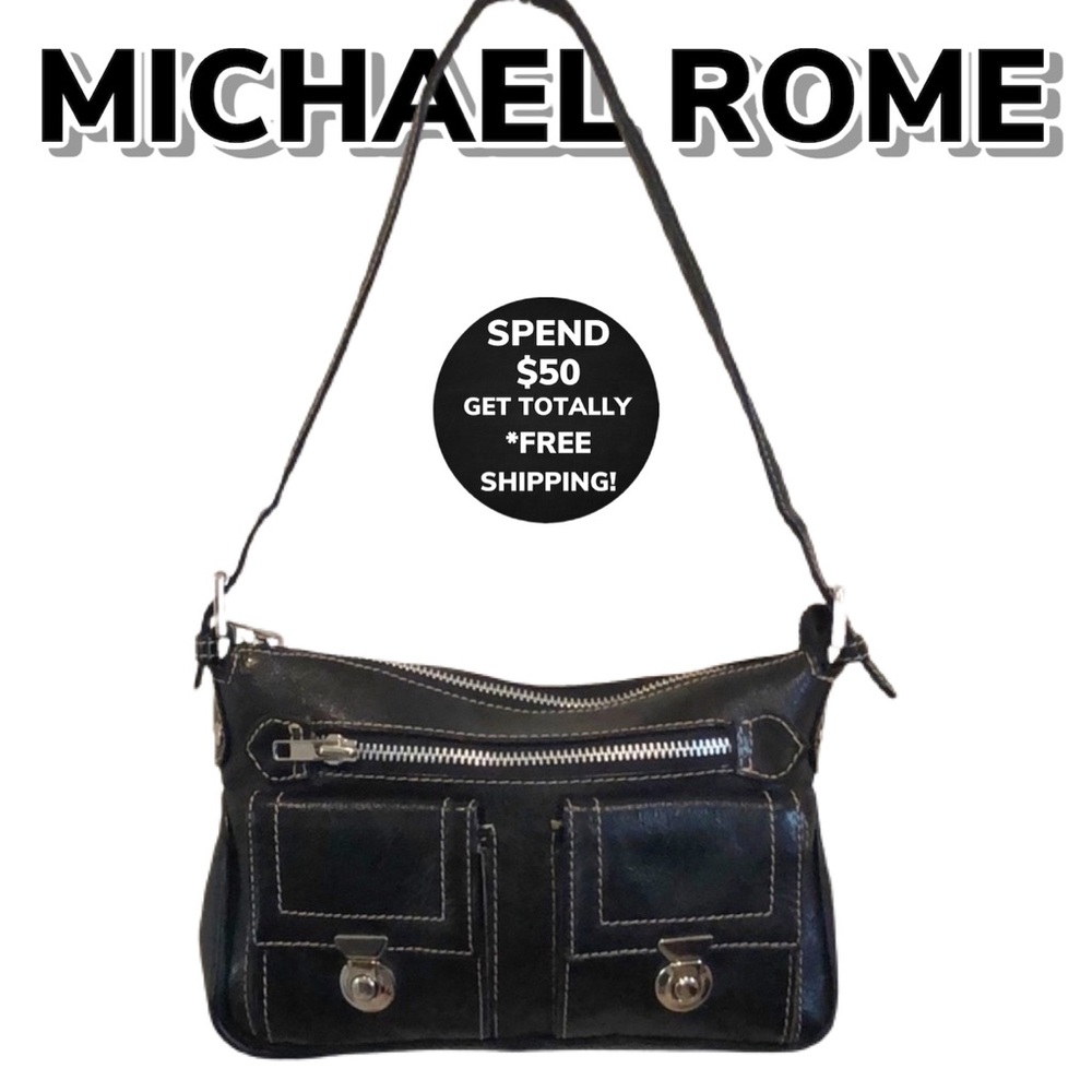 MICHAEL ROME Genuine Leather Shoulder Bag